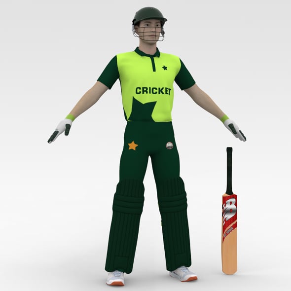 Cricket Batsman - 3DOcean Item for Sale