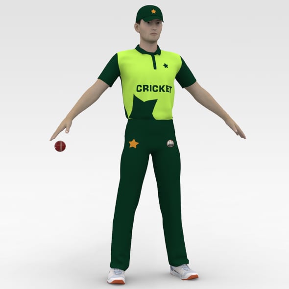 Cricket Bowler - 3DOcean Item for Sale