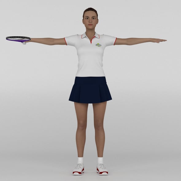 Female Tennis Player - 3DOcean Item for Sale