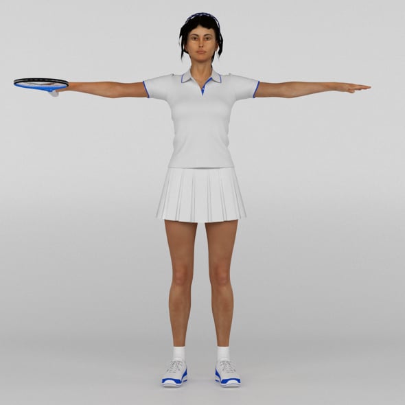 Female Tennis Player - 3DOcean Item for Sale