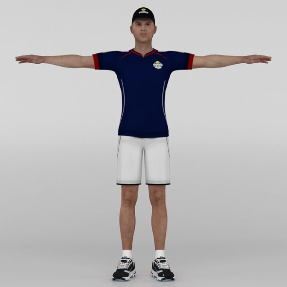 Male Tennis Player - 3DOcean Item for Sale