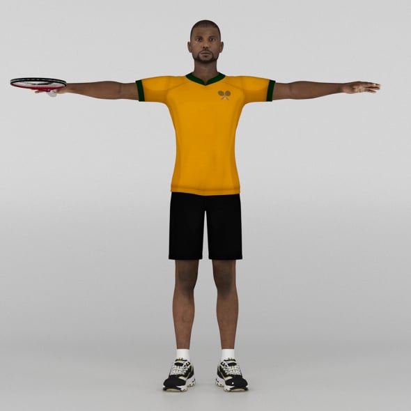 Male Tennis Player - 3DOcean Item for Sale