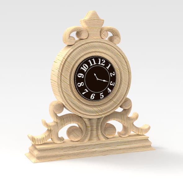Mantle Clock Bright wood - 3DOcean Item for Sale