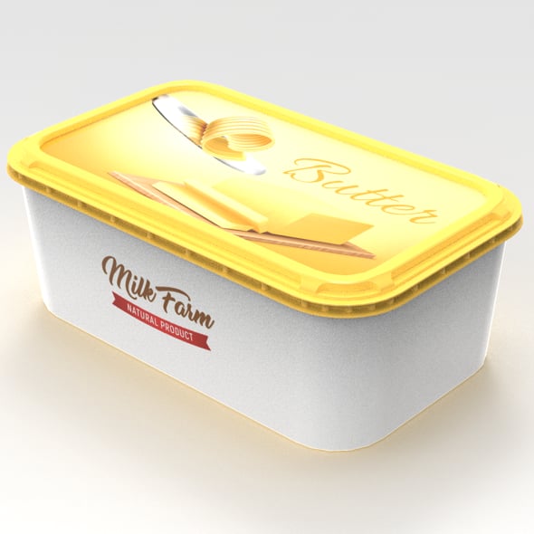 Margarine Container - 3DOcean Item for Sale