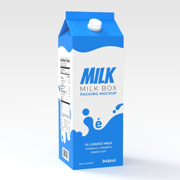 Milk Carton - 3DOcean Item for Sale