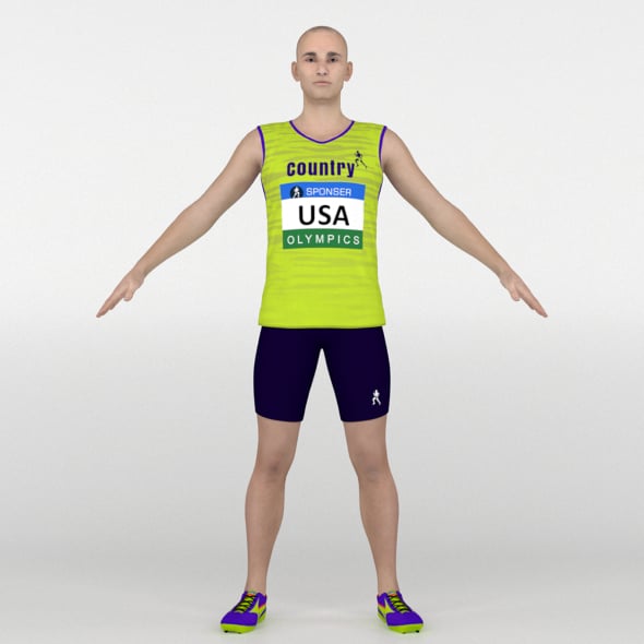 Athlete Runner - 3DOcean Item for Sale