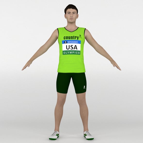 Athlete Runner - 3DOcean Item for Sale