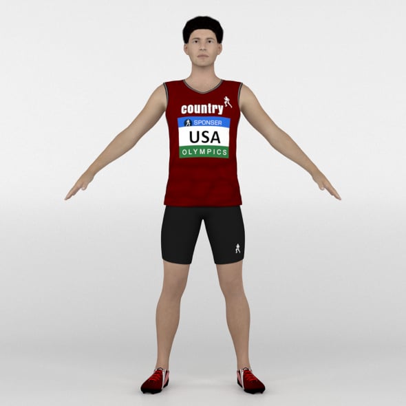 Athlete Runner - 3DOcean Item for Sale