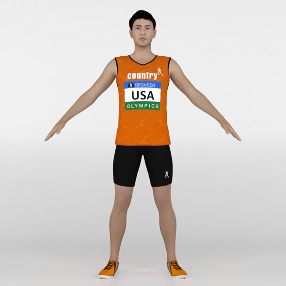 Athlete Runner - 3DOcean Item for Sale