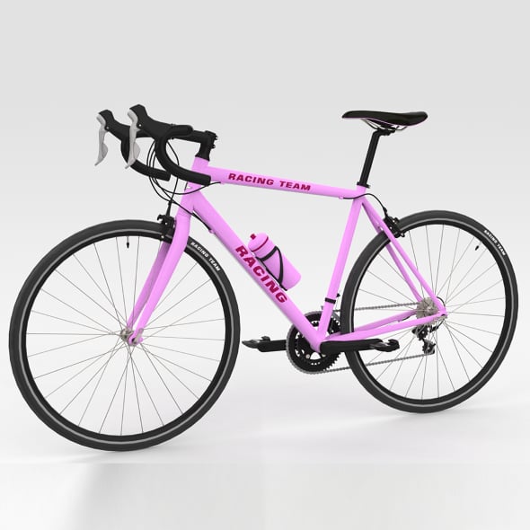 Racing Bicycle - Pink - 3DOcean Item for Sale