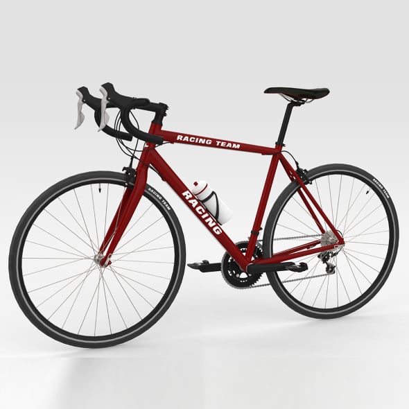 Racing Bicycle - Red - 3DOcean Item for Sale