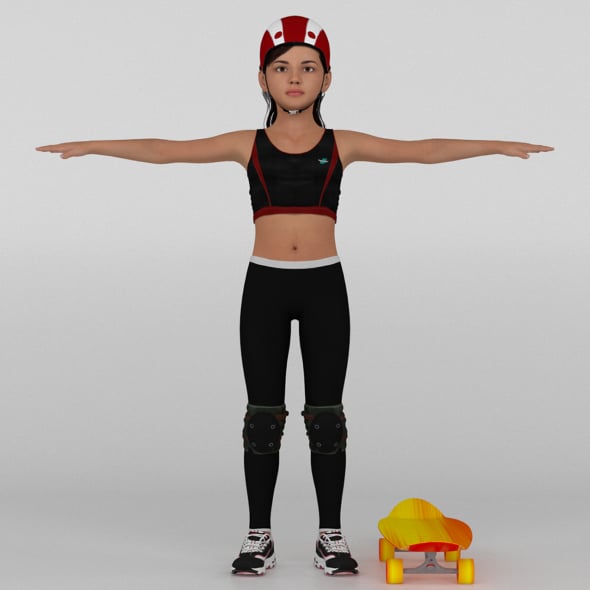 Skater Girl - 3DOcean Item for Sale