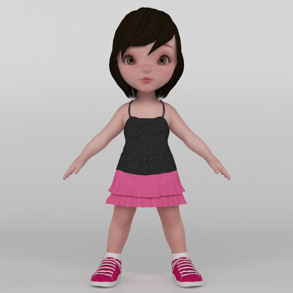 Toon Girl - 3DOcean Item for Sale