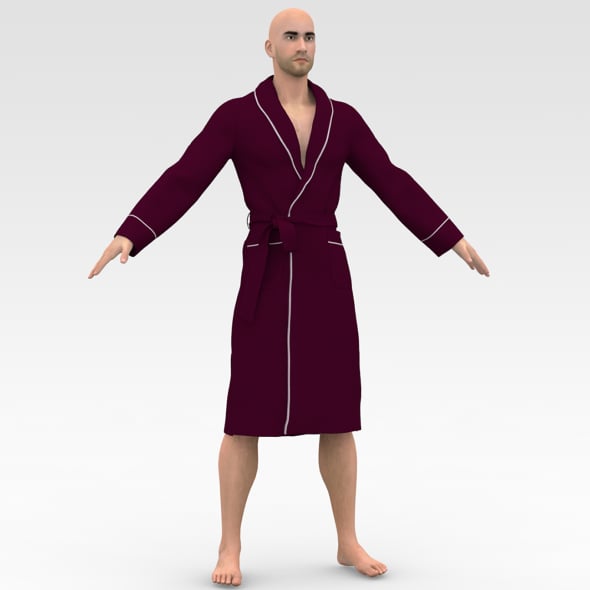 Whiteman with bathrobe - 3DOcean Item for Sale