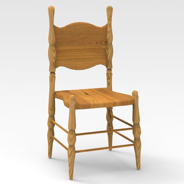Wooden Chiar - 3DOcean Item for Sale
