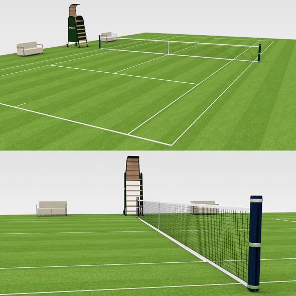 Tennis Court - 3DOcean Item for Sale