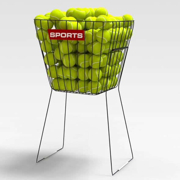 Tennis ball Basket - 3DOcean Item for Sale