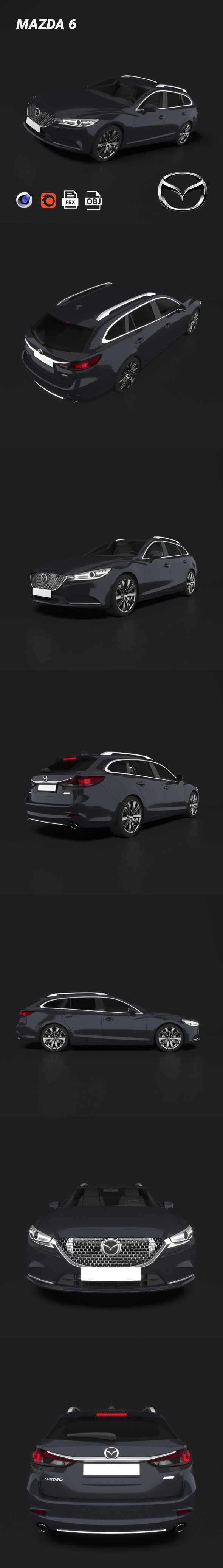 Mazda 6 Wagon - 3DOcean Item for Sale