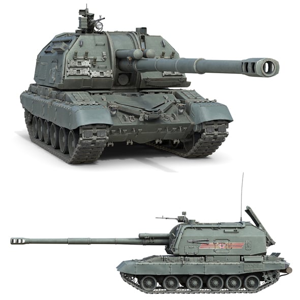 2S19 Msta-S tank - 3DOcean Item for Sale