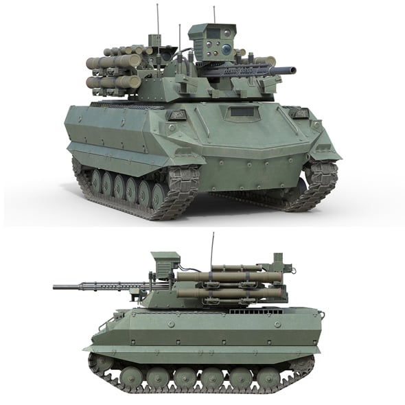 Uran-9 combat tank - 3DOcean Item for Sale