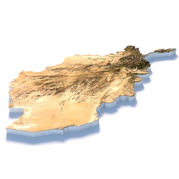 Afghanistan Terrain Map - 3DOcean Item for Sale