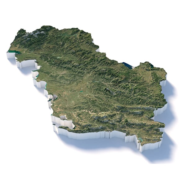 Albania Terrain Map - 3DOcean Item for Sale