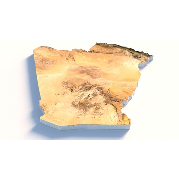 Algeria Terrain Map - 3DOcean Item for Sale