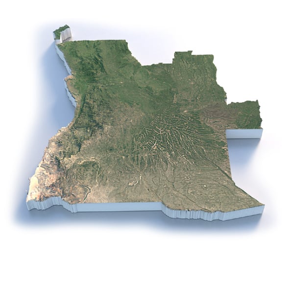 Angola Terrain Map - 3DOcean Item for Sale