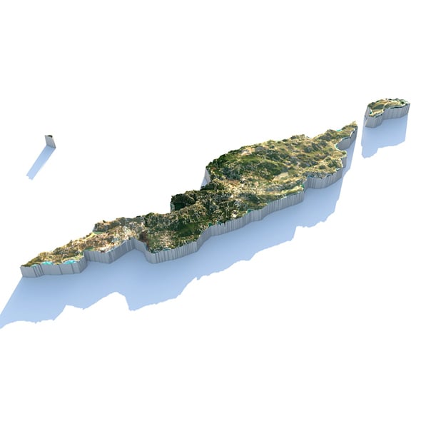 Anguilla Terrain Map - 3DOcean Item for Sale