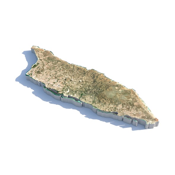 Argentina Terrain Map - 3DOcean Item for Sale