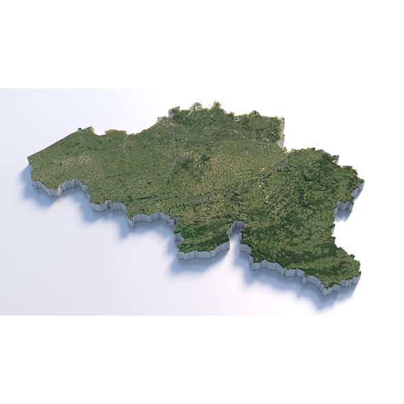Belgium Terrain Map - 3DOcean Item for Sale
