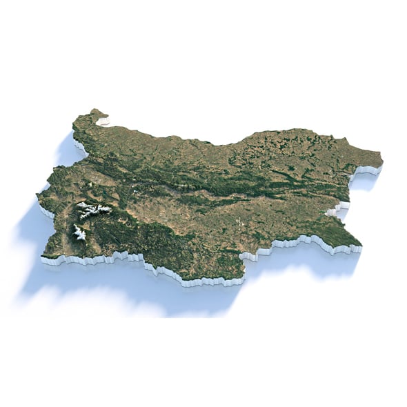 Bulgaria Terrain Map - 3DOcean Item for Sale