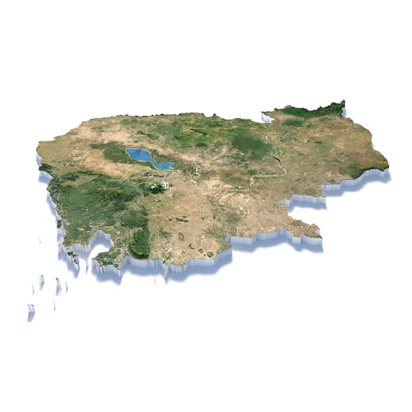 Cambodia Terrain Map - 3DOcean Item for Sale
