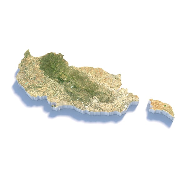 Cyprus Terrain Map - 3DOcean Item for Sale