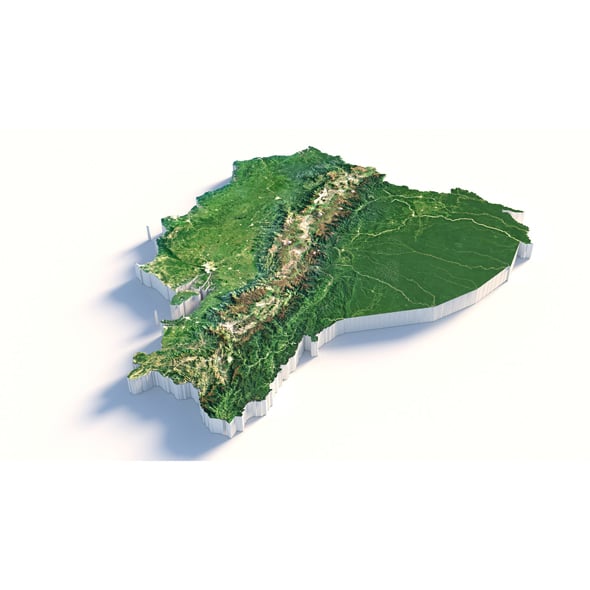 Ecuador Terrain Map - 3DOcean Item for Sale