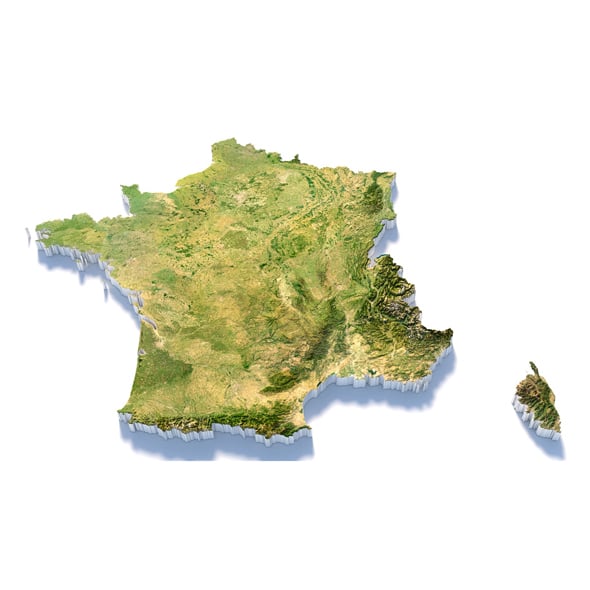 France Terrain Map - 3DOcean Item for Sale