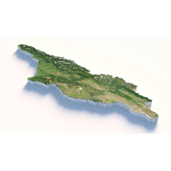 Georgia Terrain map - 3DOcean Item for Sale