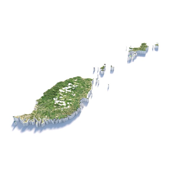 Grenada Terrain Map - 3DOcean Item for Sale