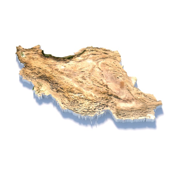 Iran Terrain Map - 3DOcean Item for Sale