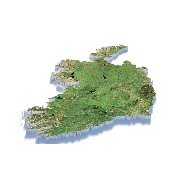 Ireland Terrain Map - 3DOcean Item for Sale