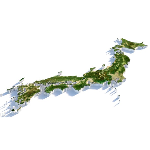 Japan Terrain Map - 3DOcean Item for Sale