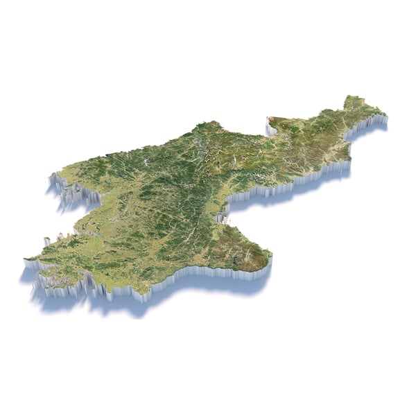 Korea Terrain Map - 3DOcean Item for Sale