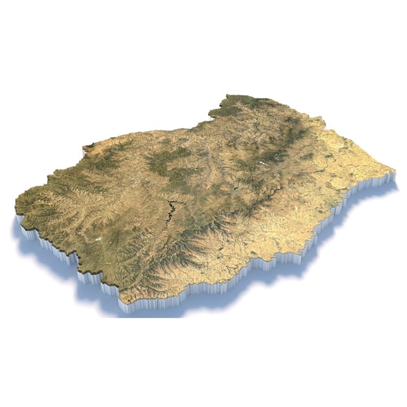 Lesotho Terrain Map - 3DOcean Item for Sale