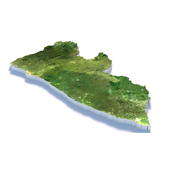 Liberia Terrain Map - 3DOcean Item for Sale
