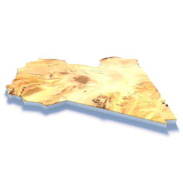 Libya Terrain Map - 3DOcean Item for Sale