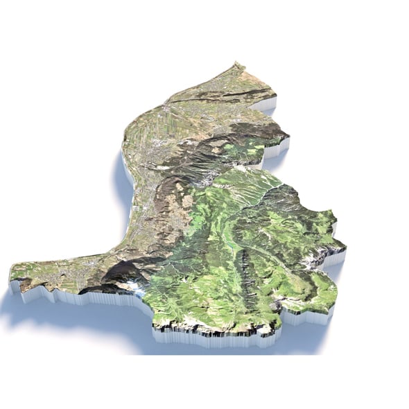 Liechtenstein Terrain Map - 3DOcean Item for Sale