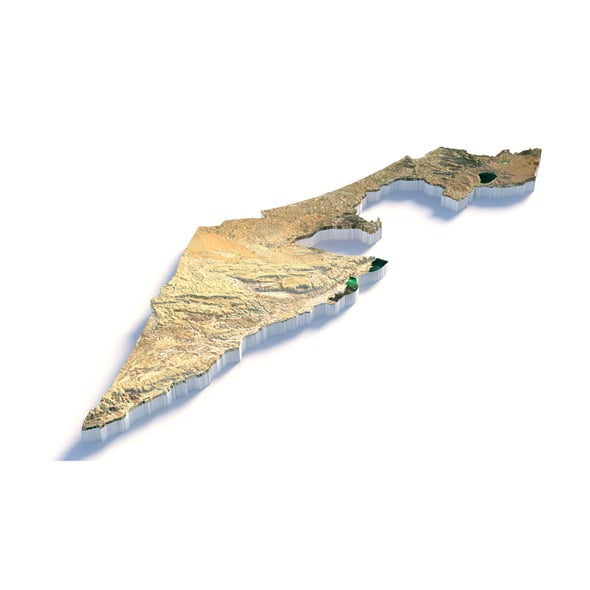 Israel Terrain Map - 3DOcean Item for Sale