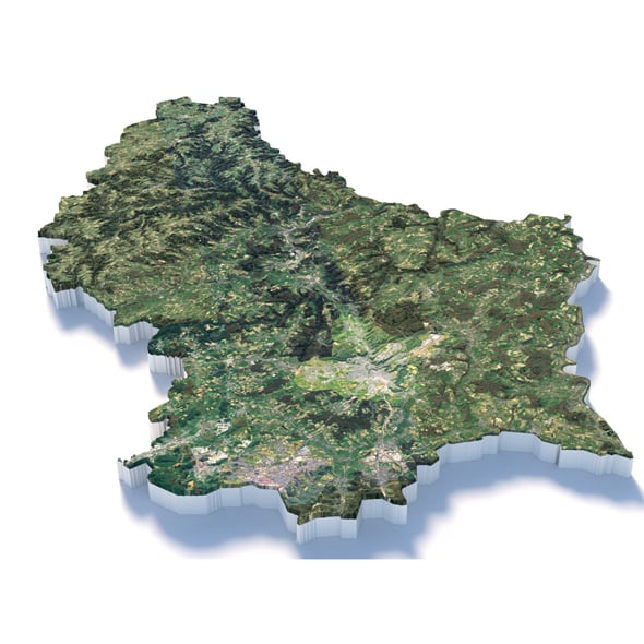Luxembourg Terrain Map - 3DOcean Item for Sale