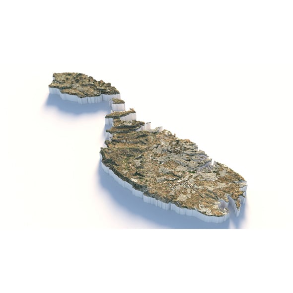 Malta Terrain Map - 3DOcean Item for Sale