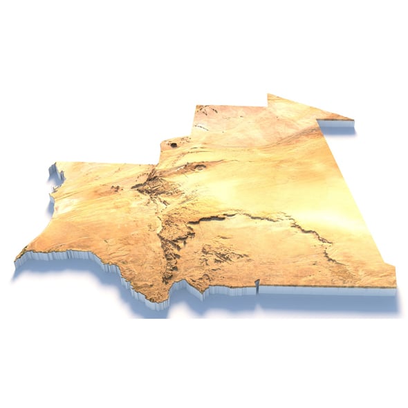 Mauritania Terrain Map - 3DOcean Item for Sale